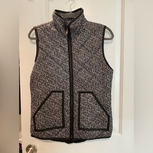 Black and white chevron vest